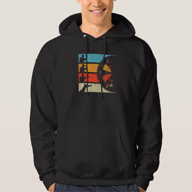 Sudadera Tablero de dardos retro 180 Tablero de dardos vint (Anverso)