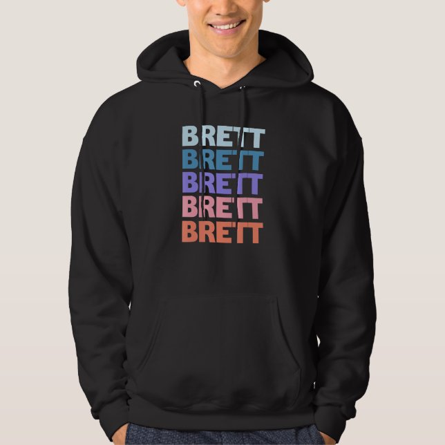 Sudadera Tablero de texto repetido moderno (Anverso)