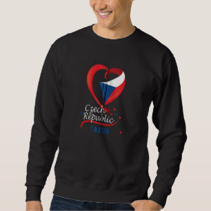Sudadera Tabor República Checa Bandera Del Corazón Cubierta