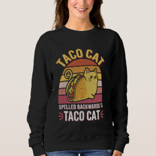 Sudadera Taco Cat deletreado al revés Taco Cat regalo diver