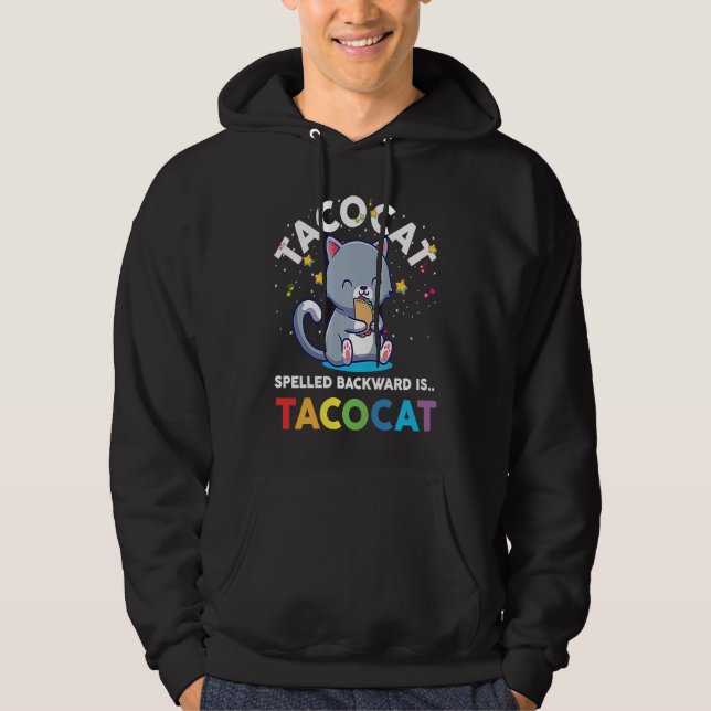 Sudadera Taco Cat Spelled Backward Is Tacoca Youth Boys Gir (Anverso)