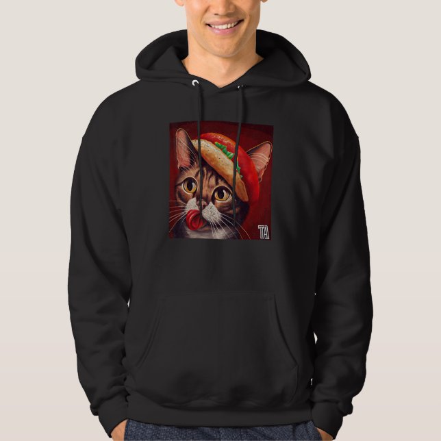 Sudadera Taco de baloncesto de gato (Anverso)