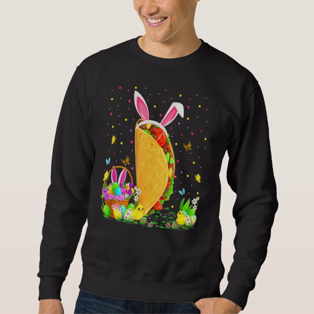 Sudadera Taco Fast Food Easter Huevo de Semana Santa Caza B (Anverso)