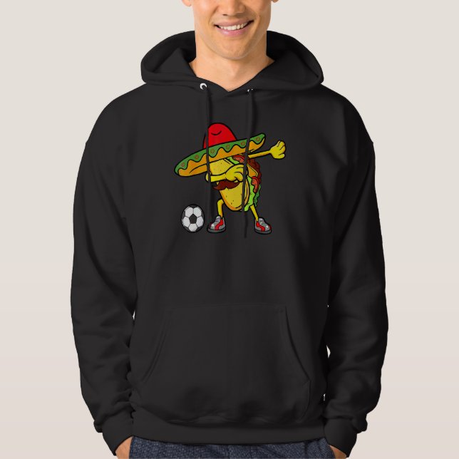 Sudadera Taco mexicano de fútbol Dab Cinco De Mayo (Anverso)