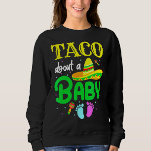Sudadera Taco sobre un bebé género revela el embarazo cinco