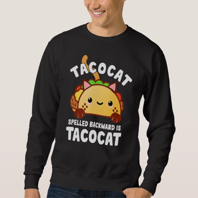 Sudadera TacoCat Funny Mexican Food Cinco de Mayo Tacos Cat (Anverso)