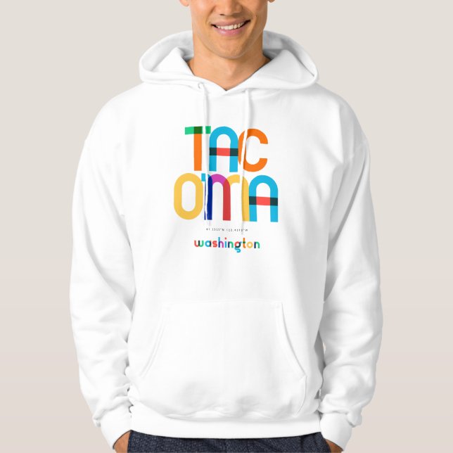 Sudadera Tacoma Washington Mid Century, Arte Pop, (Anverso)