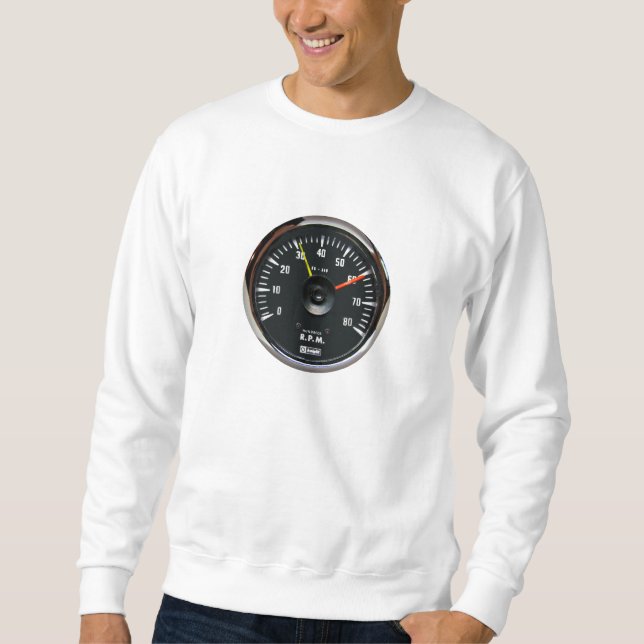Sudadera Tacómetro automático analógico redondo de cosecha (Anverso)