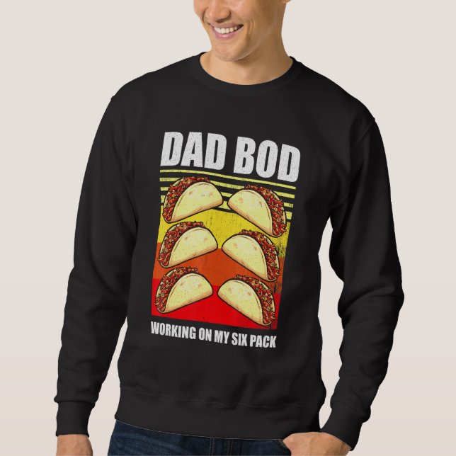 Sudadera Tacos Dad Bod Trabajando En Mi Viñeta Retro De Sei (Anverso)