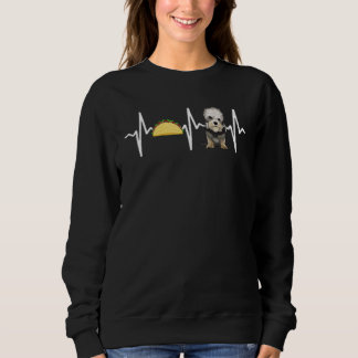 Sudadera Tacos Dandie Dinmont Terrier Heartbeat Dog