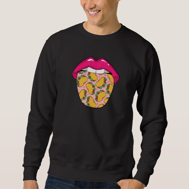 Sudadera Tacos Tongue  Foodie Mexican Food Tacos (Anverso)