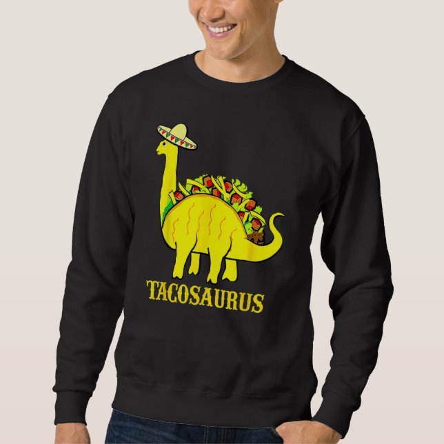 Sudadera Tacosaurus Cinco De Mayo Shirt Funny Dinosaurio Ta (Anverso)