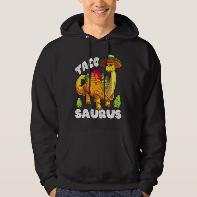 Sudadera Tacosaurus Taco Dinosaur Dino Cinco De Mayo Mexica (Anverso)
