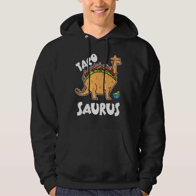 Sudadera Tacosaurus Taco Dinosaur T Rex Cinco De Mayo Mujer (Anverso)