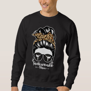 Sudadera Taekwondo Mom Messy Bun Hair Taekwondo Atlete M
