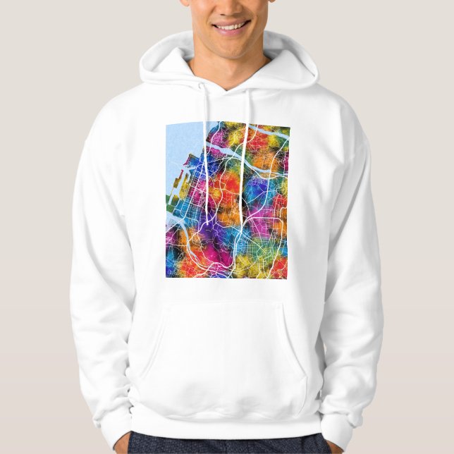 Sudadera Taichung City Taiwan City Map (Anverso)