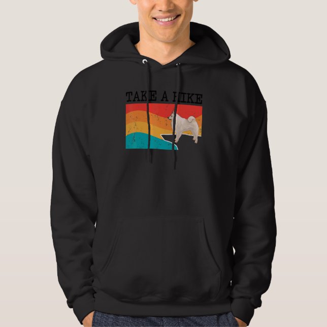 Sudadera Take A Hike American Eskimo Dog Graphic Hiking (Anverso)
