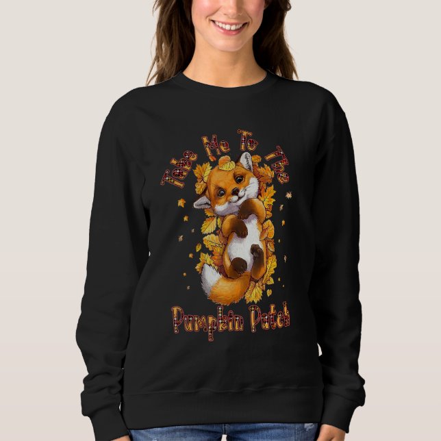 Sudadera Take Me To The Pumpkin Patch Red Forest Fox Baby A (Anverso)