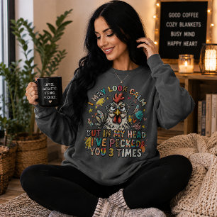 Sudadera Tal Vez Luzca Tranquilo Gallo Desgreñado