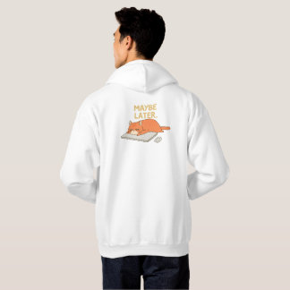 Sudadera Tal Vez Más Tarde Gato Naranja Humor de Escritorio