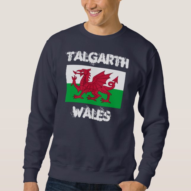 Sudadera Talgarth, Gales con bandera galesa (Anverso)