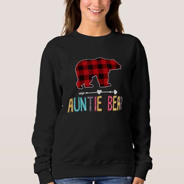 Sudadera Talla de búfalo de oso de tía (Anverso)
