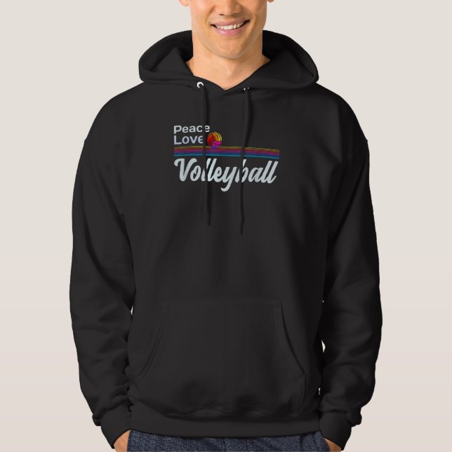 Sudadera Talla de Voleibol Retro de Vóley de Paz (Anverso)