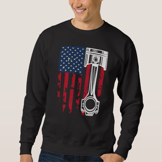 Sudadera Taller de llave mecánica de coches de la bandera d (Anverso)