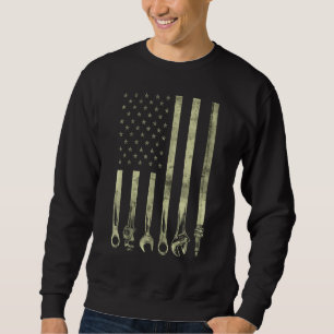 Sudadera Taller de llave mecánica de coches de la bandera d