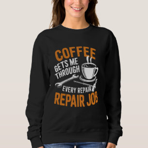Sudadera Taller Mecánico Coffee Lover Ingeniero Mecánico