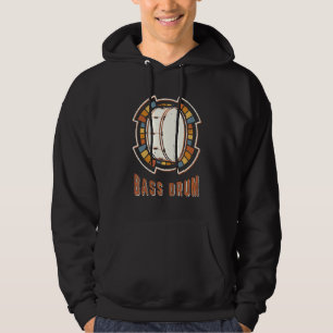 Sudadera Tambor Bajo Vintage Clásico Música Retro Amor