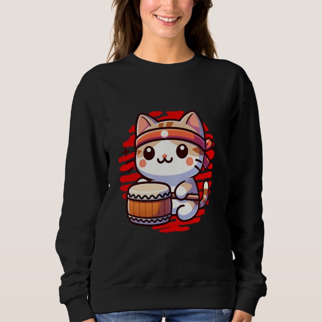 Sudadera Tambor de tako japonés tradicional (Anverso)