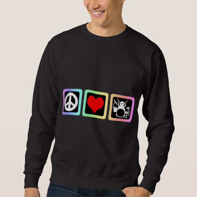Sudadera Tambores del amor de la paz (Anverso)
