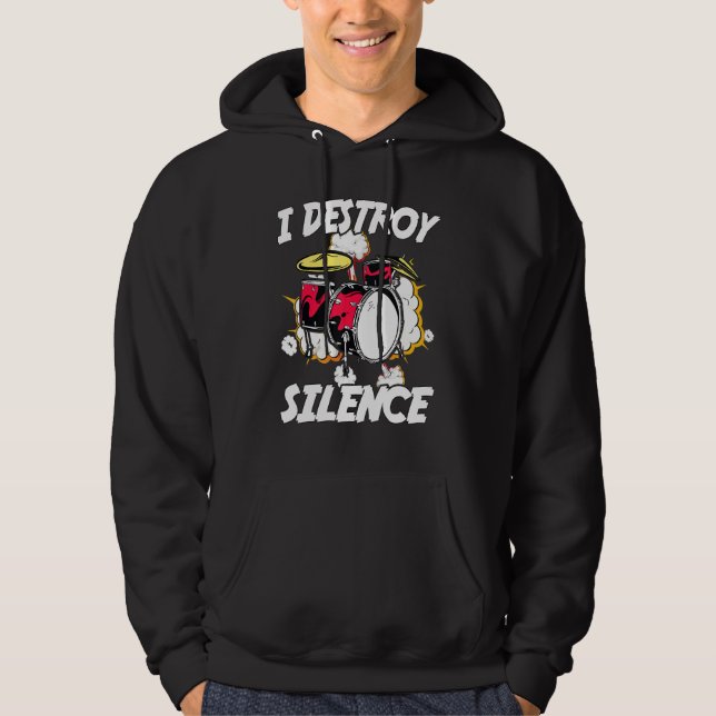 Sudadera Tambores - Destruyo el silencio - Tambor - Banda - (Anverso)