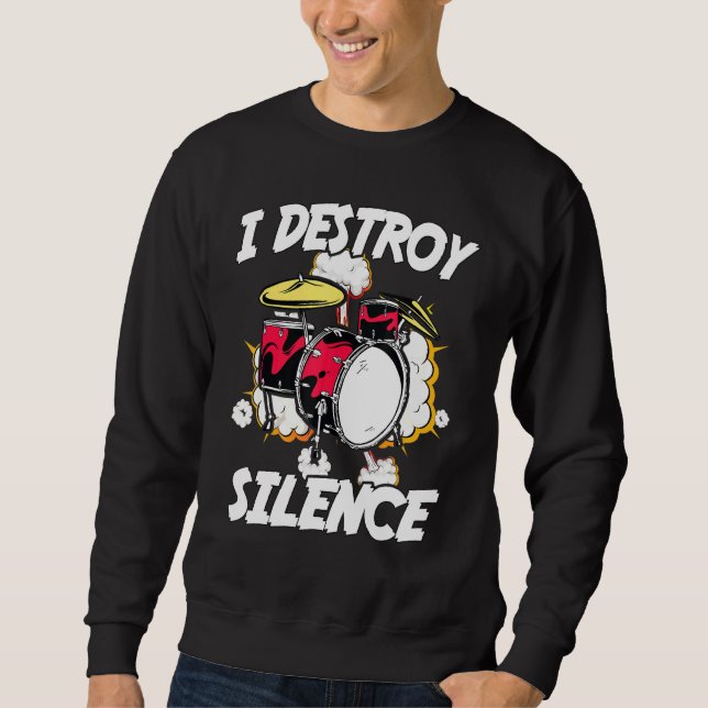 Sudadera Tambores - Destruyo el silencio - Tambor - Banda - (Anverso)