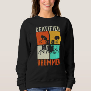 Sudadera Tambores Grunge Batería Estilo Retro Vintage Certi