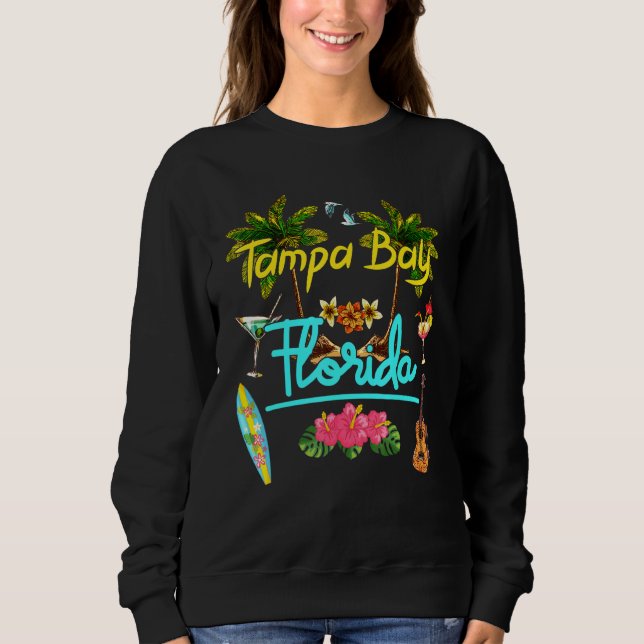 Sudadera Tampa Bay Florida Beach Summer Palm Surf Sun Set P (Anverso)