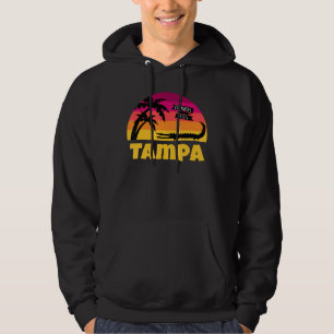 Sudadera Tampa Florida Retro Sunset Y Alligator