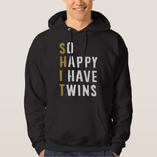 Sudadera Tan feliz de tener gemelos divertido padre madre p