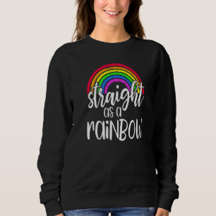 Sudadera Tan Recto Como Un Arcoíris Lgbt