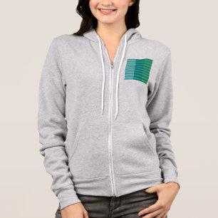 Sudadera Tanager Turquesa, Azul Cian y Línea Verde Kelly
