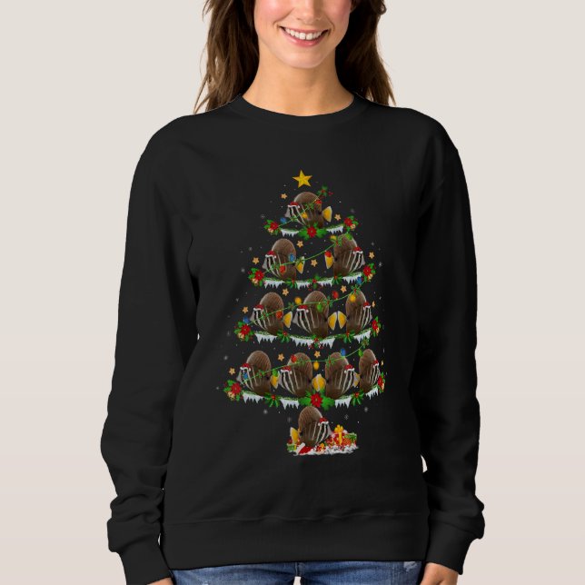 Sudadera Tang Fish  Xmas Lights Tang Christmas Tree (Anverso)