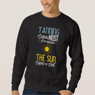 Sudadera Tanning Bed Tan Spray Salon Cita en el interior de