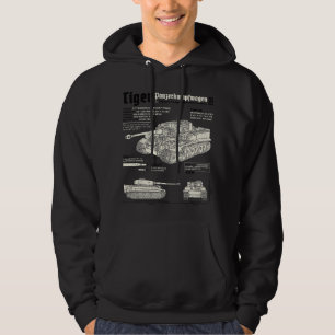 Sudadera Tanque Tigre Planos de la Segunda Guerra Mundial