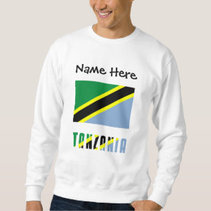 Sudadera Tanzania Bandera Tanzana Negra Personalización 