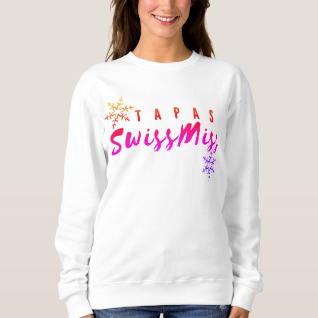 Sudadera Tapas Camisas suizas de Miss Navidades (Anverso)