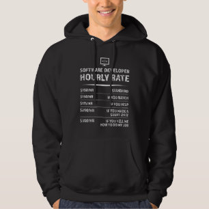 Sudadera Tarifa horaria para desarrollador de software - re