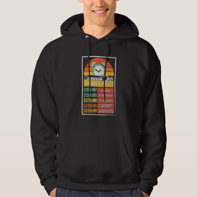 Sudadera Tarifa por hora de buzo comercial Gag (Anverso)