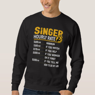 Sudadera Tarifa por hora de cantante Cantante Vocalista Mús