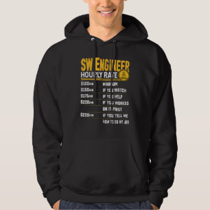 Sudadera Tarifa por hora del ingeniero de software Ingenier